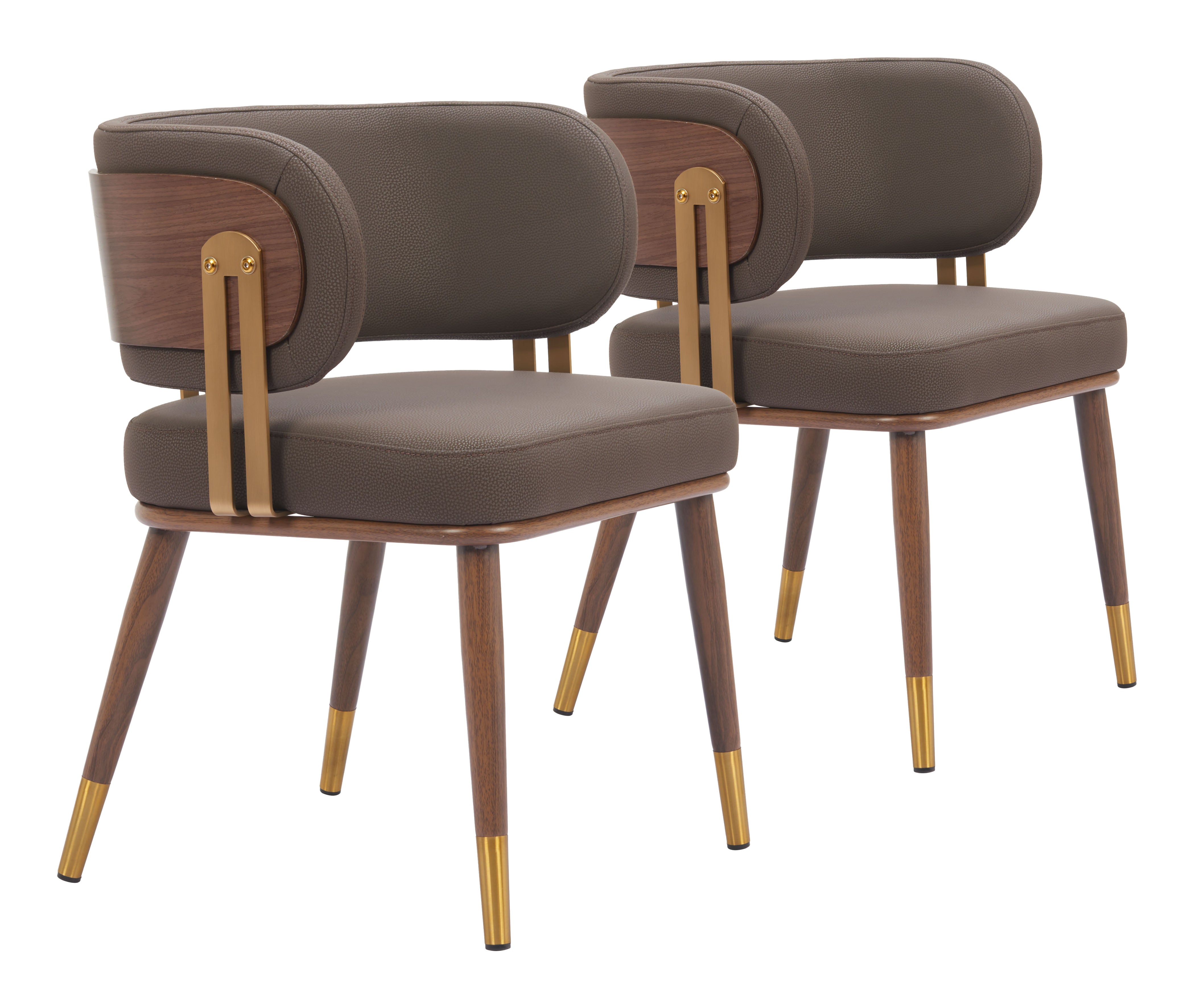 Brew Dining Chair Brown & Walnut