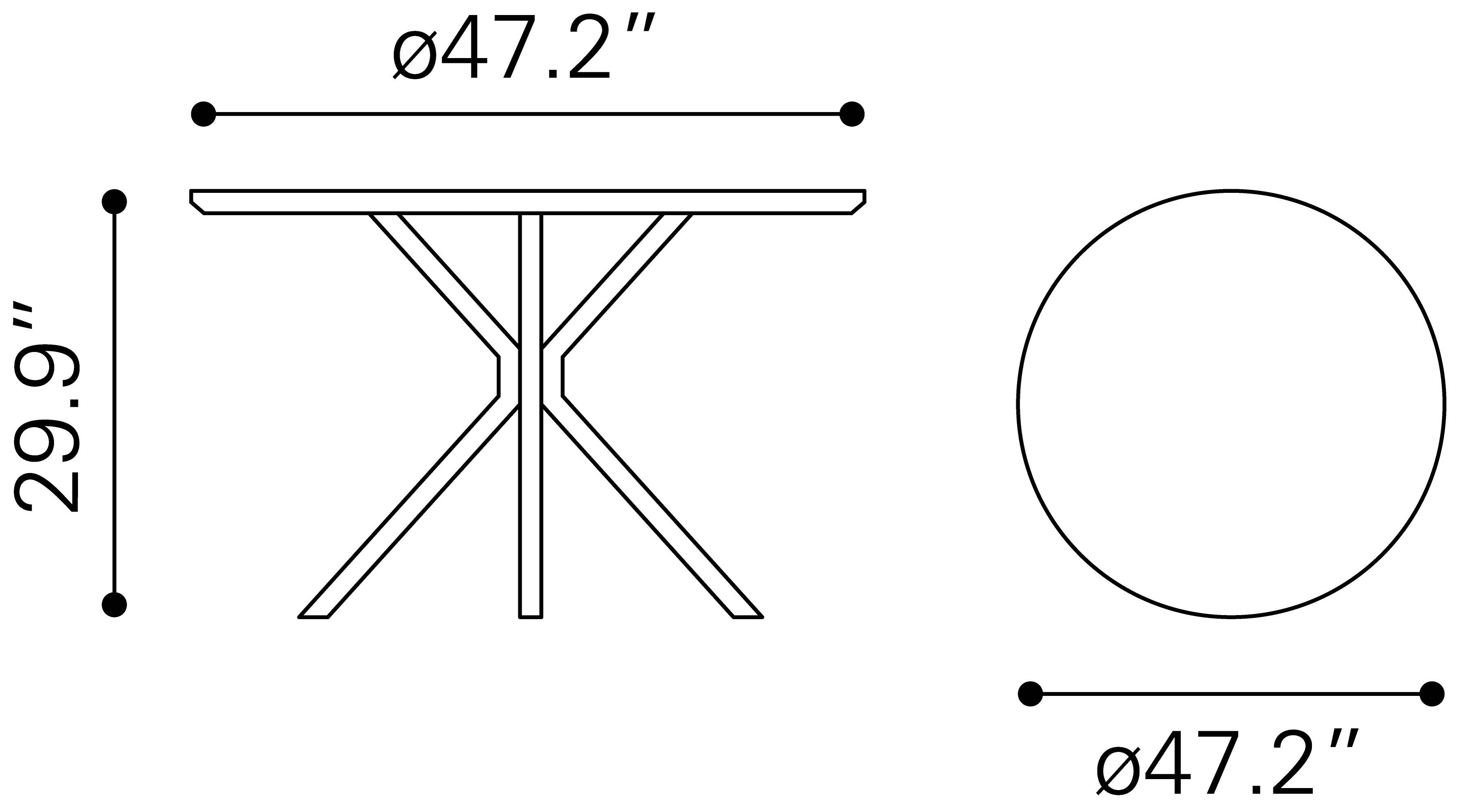 Amiens Dining Table White