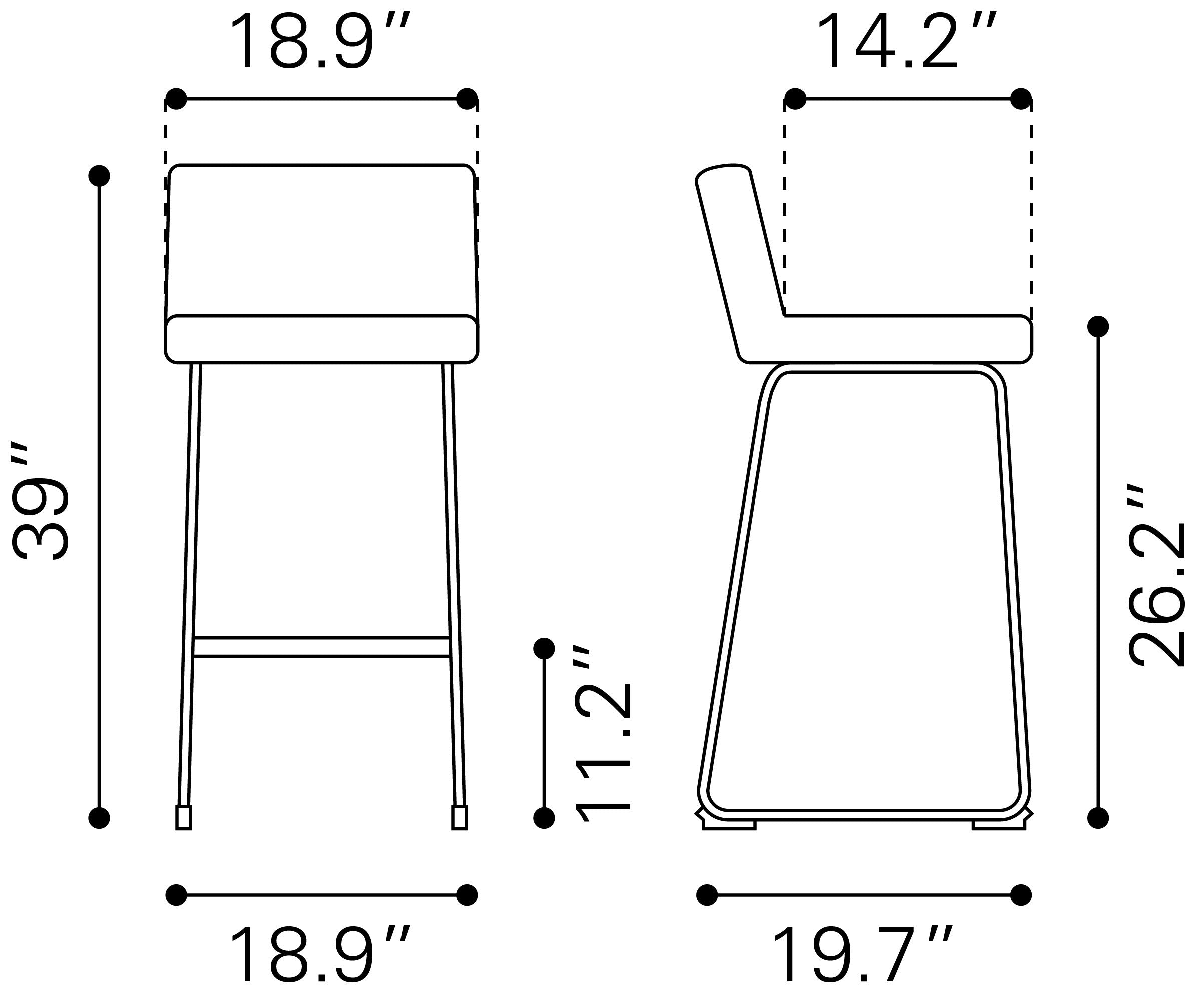 Pago Barstool Black