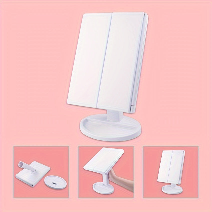 2X-10X Magnification Makeup Mirror with LED Lights & 180° Adjustable Bracket - Perfect for Holiday Gifts! Christmas Decorations