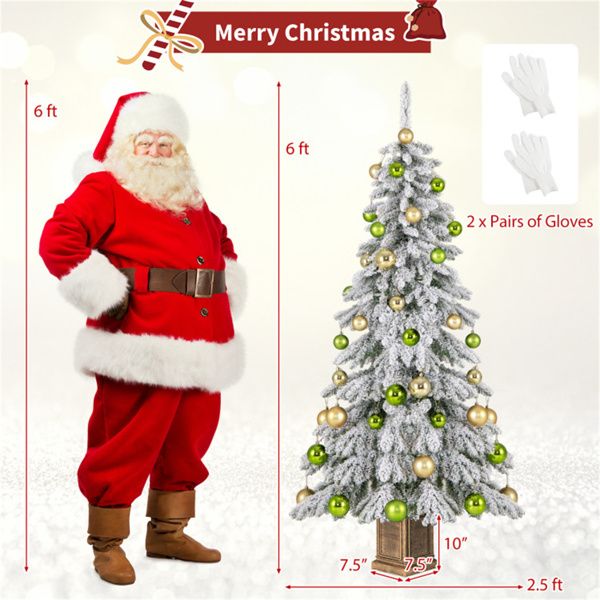 6ft Flocked Christmas Tree