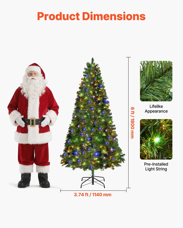 6ft Prelit Artificial Xmas Tree