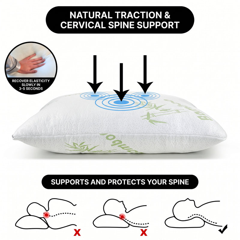 Adjustable Cooling Shredded Memory Foam Pillows, Set of 2 – Standard, Queen & King - 6m