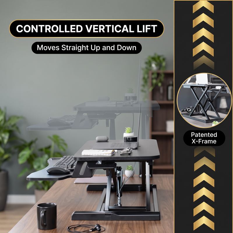 Standing Desk Converter – Adjustable Sit-to-Stand Desk Riser - 7.