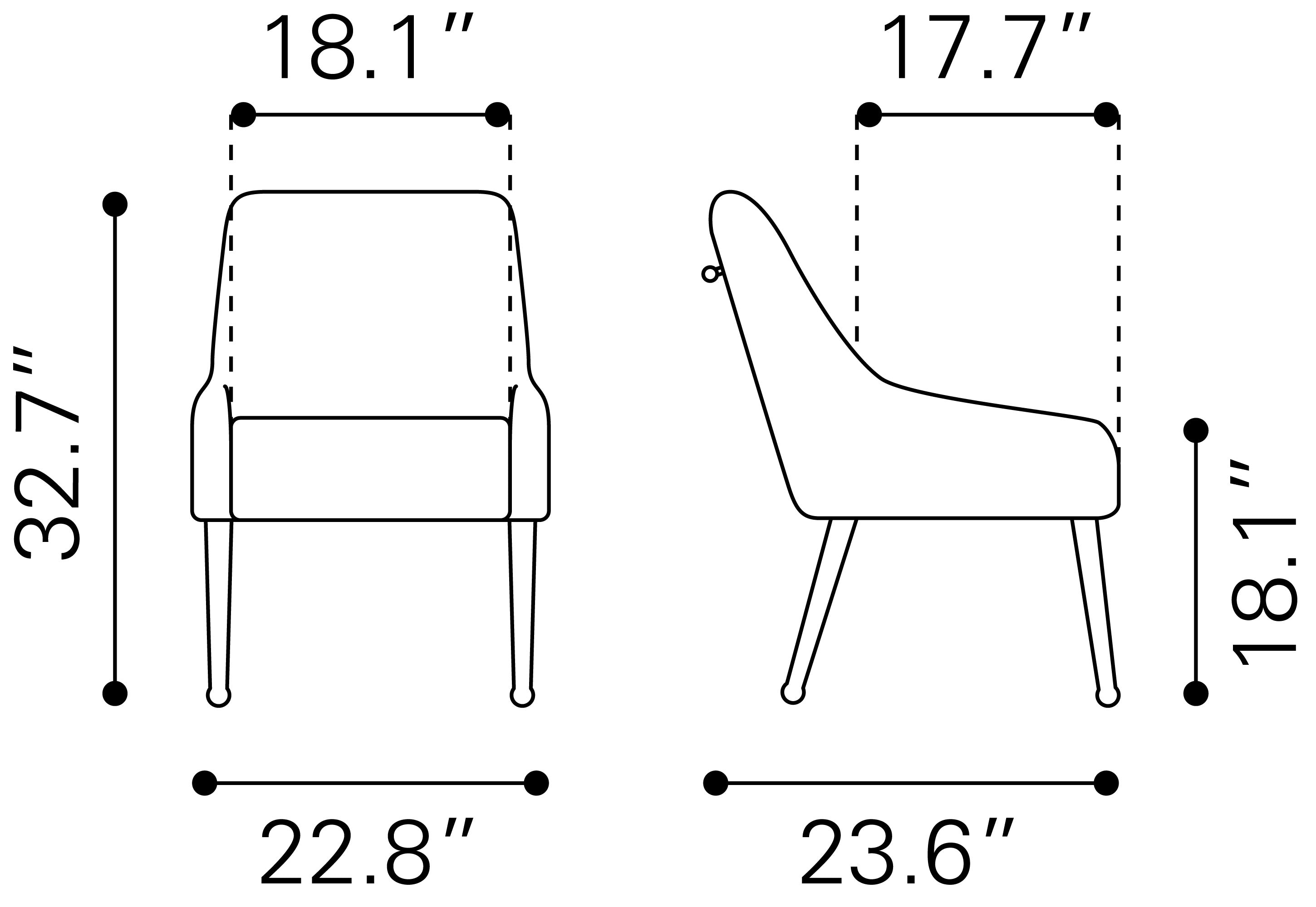 Maxine Dining Chair Gray & Gold