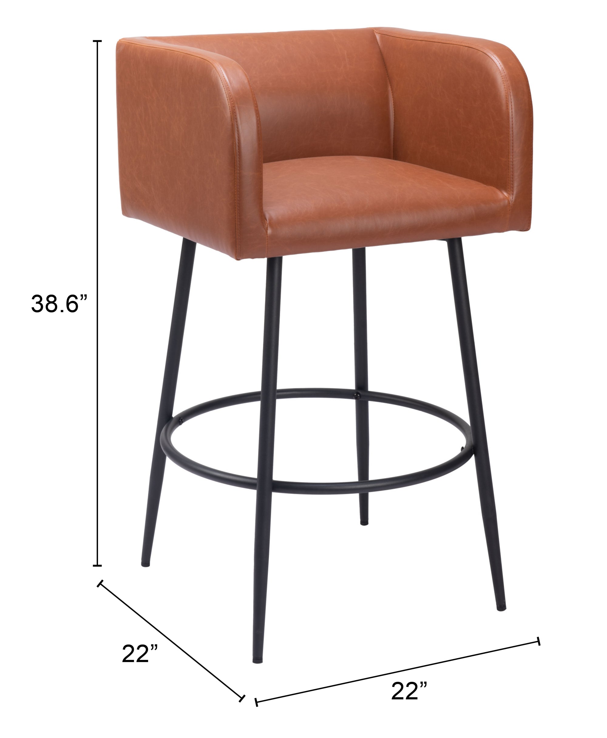 Horbat Barstool (Set of 2) Brown