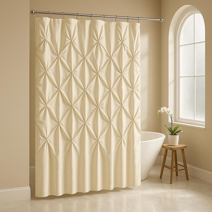 Tufted Semi-Sheer Shower Curtain