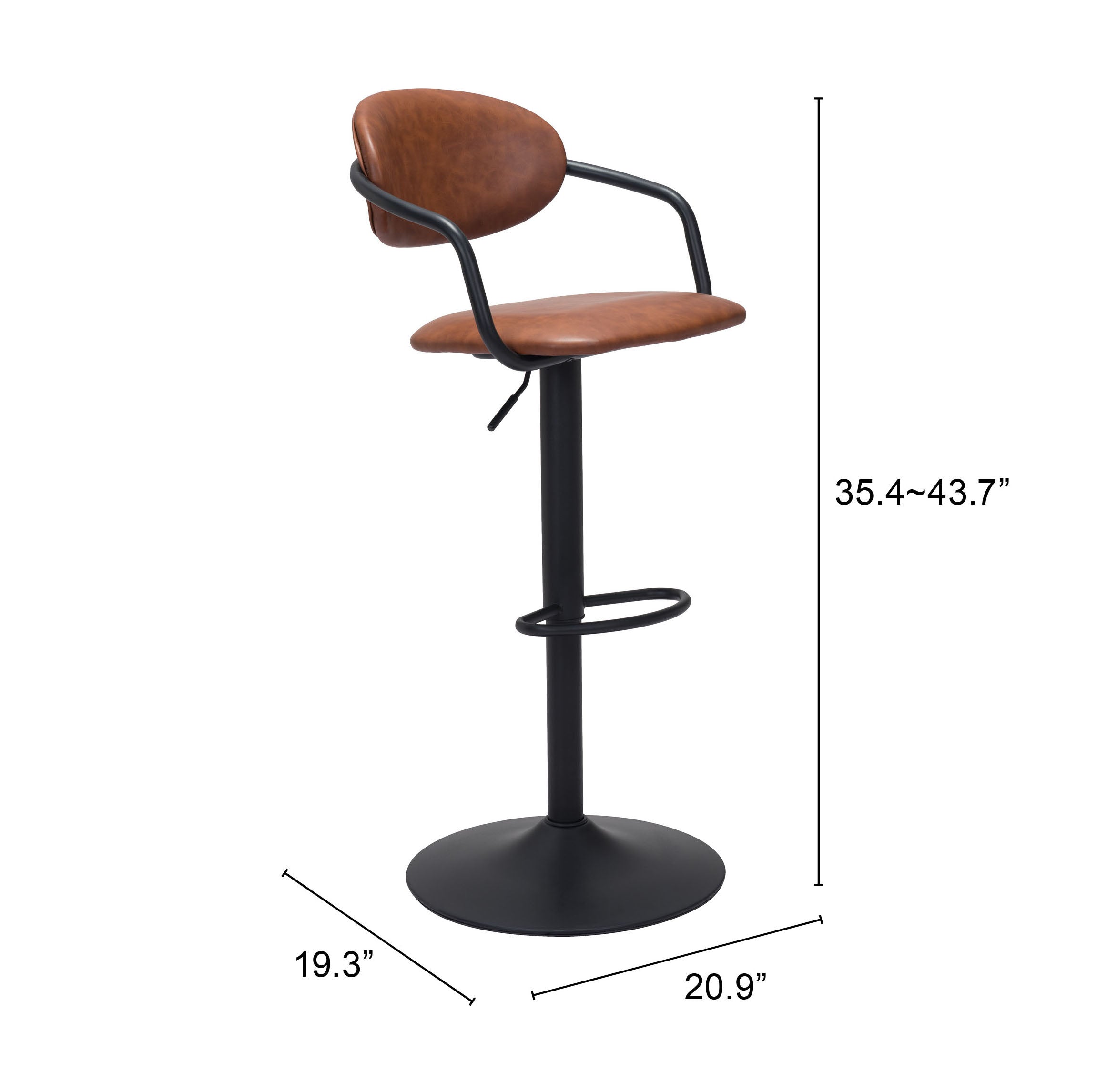 Kirby Barstool Vintage Brown & Black