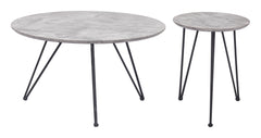 Kerris Coffee Table Set (2-Piece) Gray & Black