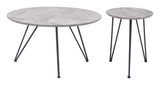 Kerris Coffee Table Set Gray & Black