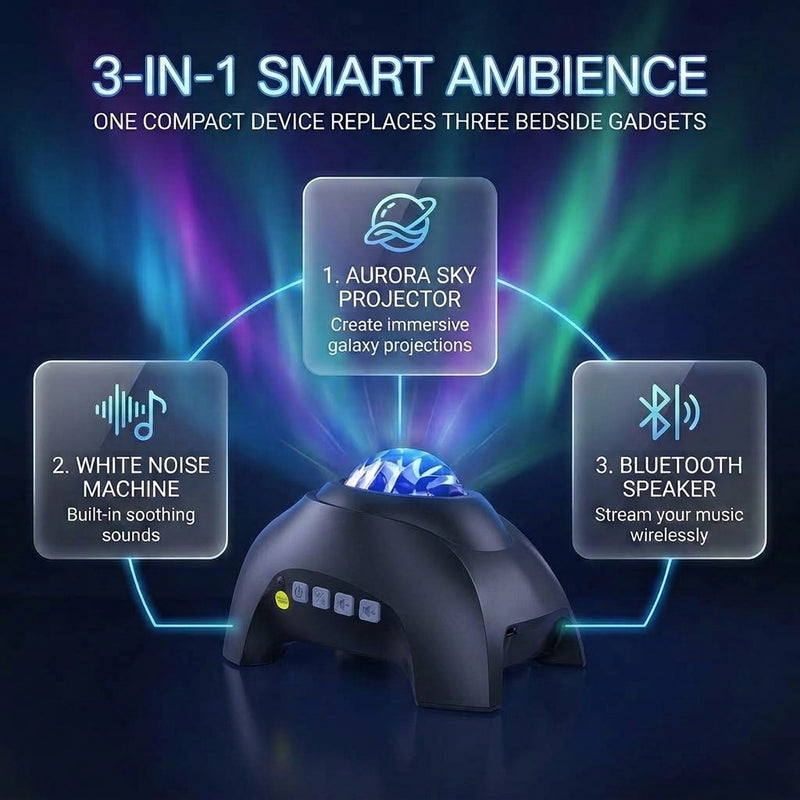 GALAXY PROJECTOR – WHITE NOISE, BLUETOOTH SPEAKER & REMOTE - 7 - Copy