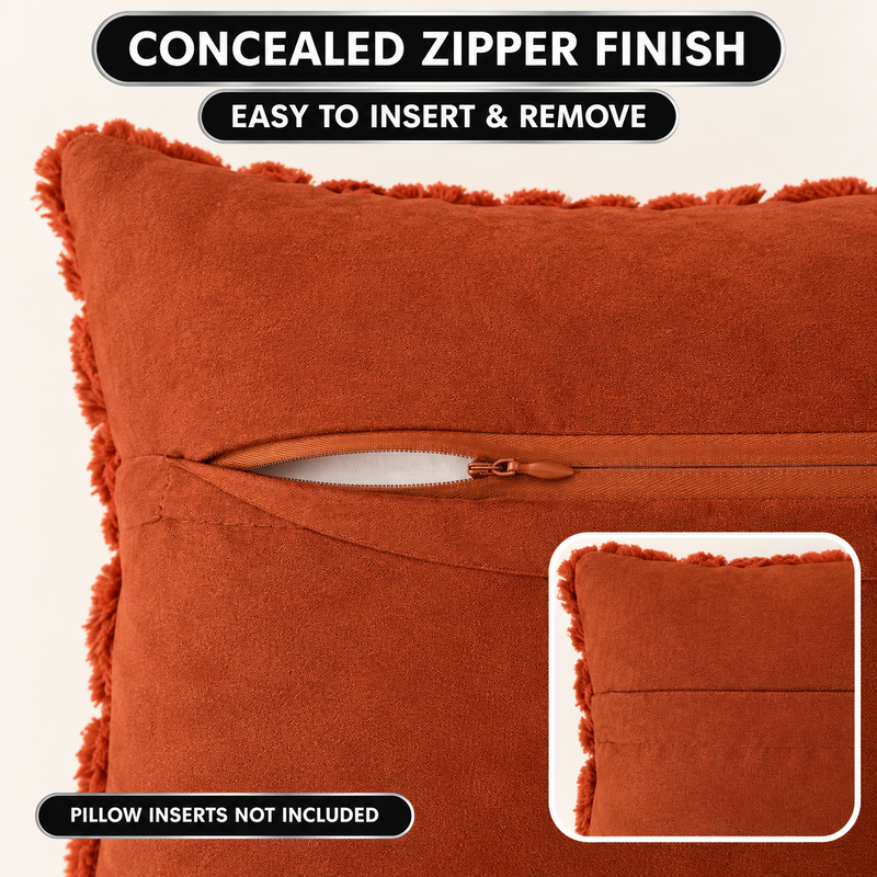 DECORATIVE PILLOW COVERS – 3D PUMPKIN SET OF 2 - 7
