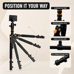 360° Swivel Hunting Chair with Adjustable Legs & Rifle Rest – Portable Tripod Seat - 7