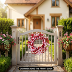 VALENTINE WREATHS FOR FRONT DOOR – HEART & BERRY FLORAL WREATH FOR VALENTINE’S DAY DÉCOR - 7