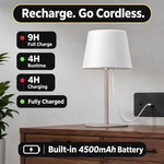 CORDLESS TABLE LAMP – RECHARGEABLE & WATERPROOF FOR SHOWER, BATHROOM AND OUTDOOR USE - 7