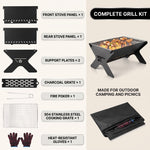 Portable Folding Charcoal Grill & Campfire Fire Pit - 7