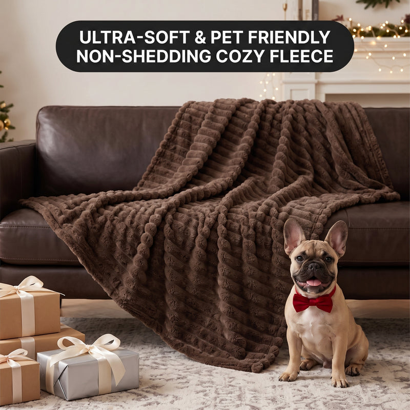 Throw Blanket – Soft, Lightweight Ribbed Design - 7