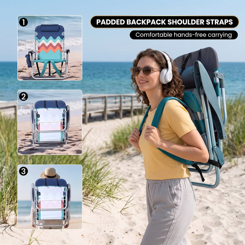 Big & Tall XL Backpack Beach Chair – 2 Pack - 7