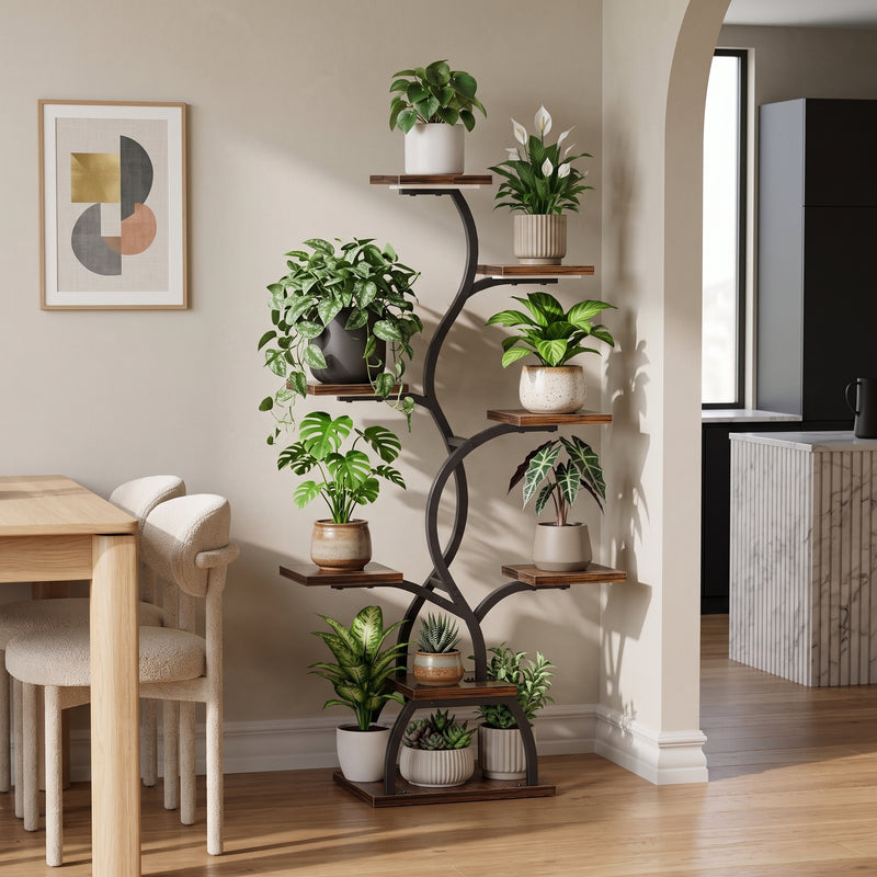 PLANT STAND WITH GROW LIGHTS – MULTI-TIER INDOOR SHELF - 7