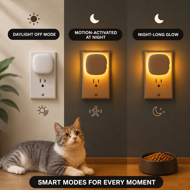 PLUG-IN NIGHT LIGHT – MOTION SENSOR, DUSK-TO-DAWN & DIMMING - 7