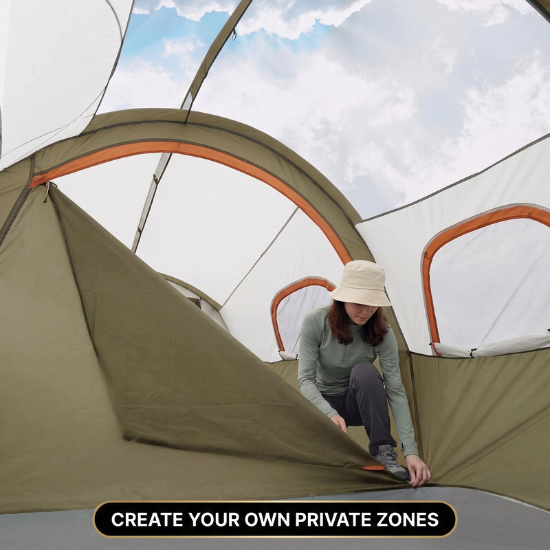 5–8 PERSON FAMILY DOME CAMPING TENT – WATERPROOF OUTDOOR TENT WITH RAINFLY & CARRY BAG - 7