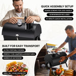 PORTABLE TABLETOP BBQ GRILL – CHARCOAL OUTDOOR GRILLS FOR CAMPING, PATIO, BEACH & BACKYARD - 7(1)