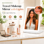 Portable LED Makeup Mirror – Rechargeable, Adjustable Brightness, Compact & Travel-Friendly - 7