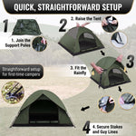 2-4 PERSON LIGHTWEIGHT BACKPACKING DOME CAMPING TENTS - 7