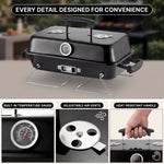 PORTABLE TABLETOP BBQ GRILL – CHARCOAL OUTDOOR GRILLS FOR CAMPING, PATIO, BEACH & BACKYARD - 7