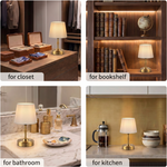Cordless Rechargeable Table Lamp with Fabric Shade – Dimmable LED Desk Lamp - 7