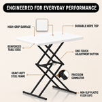 Foldable Table & Step Stool – Heavy-Duty, Portable, Adjustable Height, Indoor/Outdoor Use - 7