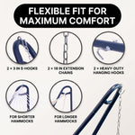 Adjustable 9-14FT Heavy-Duty Hammock Stand – 550-660LBS Outdoor/Indoor Steel Frame - 7