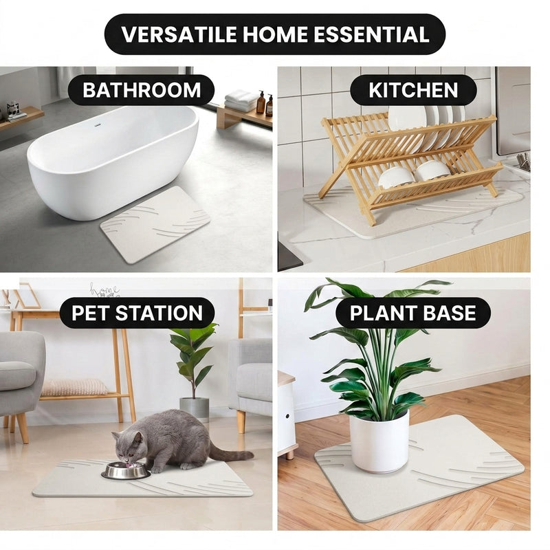 STONE BATH MAT – QUICK-DRY DIATOMACEOUS EARTH SHOWER MAT - 7