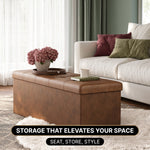 BENCH WITH STORAGE – FOLDING OTTOMAN WITH PADDED SEAT - 7