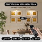 Picture Lights for Wall, Rechargeable Battery Operated LED Gallery Light Bar with Remote & Timer, Dimmable Wireless Wall Sconce for Paintings & Frames - 7