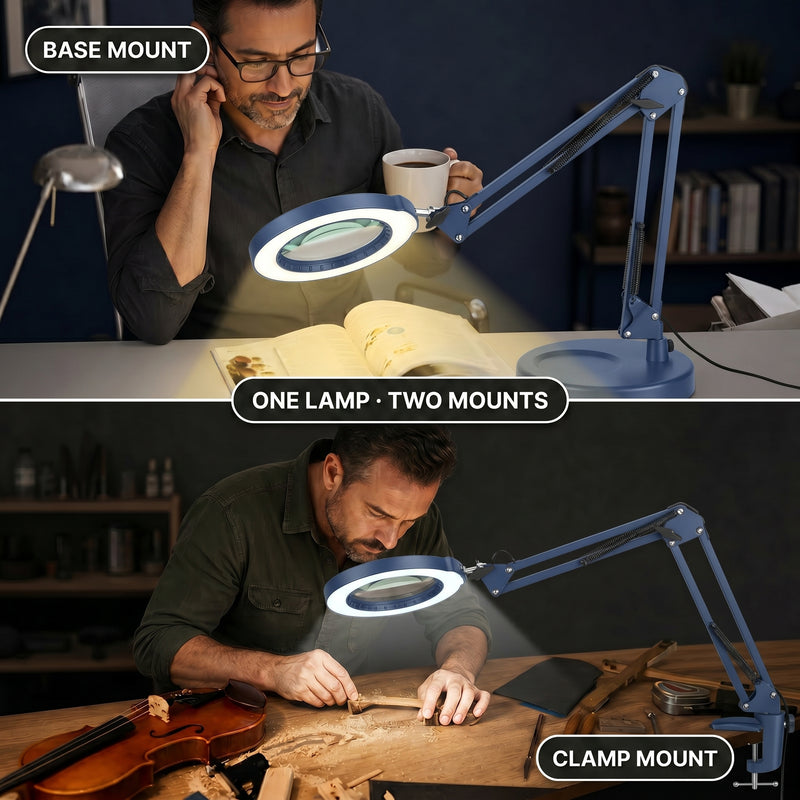 10X to 30X LED Magnifying Lamp – Desk, Clamp & Floor Stand - 7