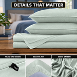 Bamboo Cooling Sheets – 300TC Viscose Sateen Sheet Set - 7
