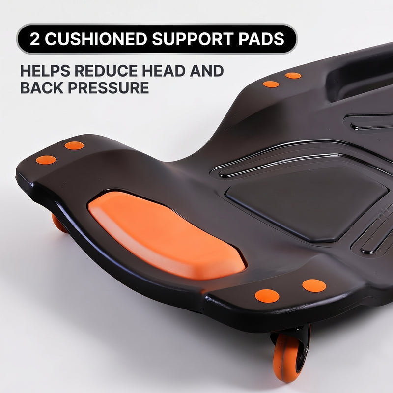 Low Profile Rolling Garage Creeper - Mechanic Creeper with Padded Headrest & Tool Trays, Under Car Roller for Automotive Repair, Rolling Car Creeper - 7