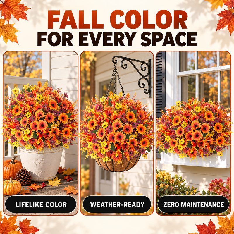 ARTIFICIAL FLOWERS FOR OUTDOORS – UV-RESISTANT FALL MIX - 7 (2)