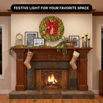PRE-LIT CHRISTMAS WREATH – WARM LED DOOR DÉCOR - 7