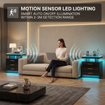 NIGHTSTAND WITH CHARGING STATION – LED, USB-C & DRAWERS - 7