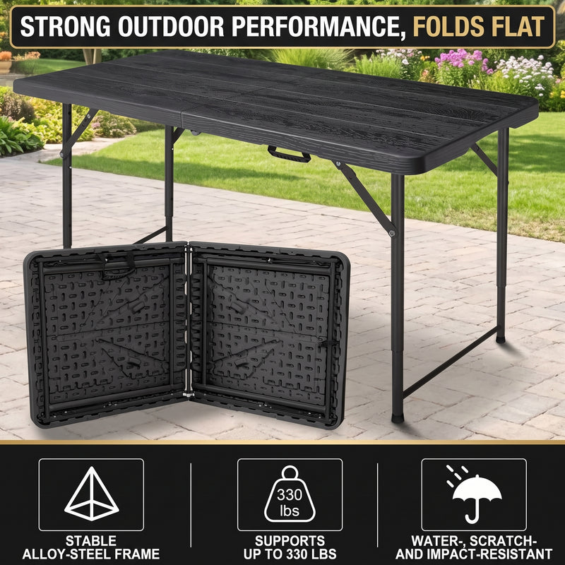 4 ft Adjustable Folding Camping Table - 7