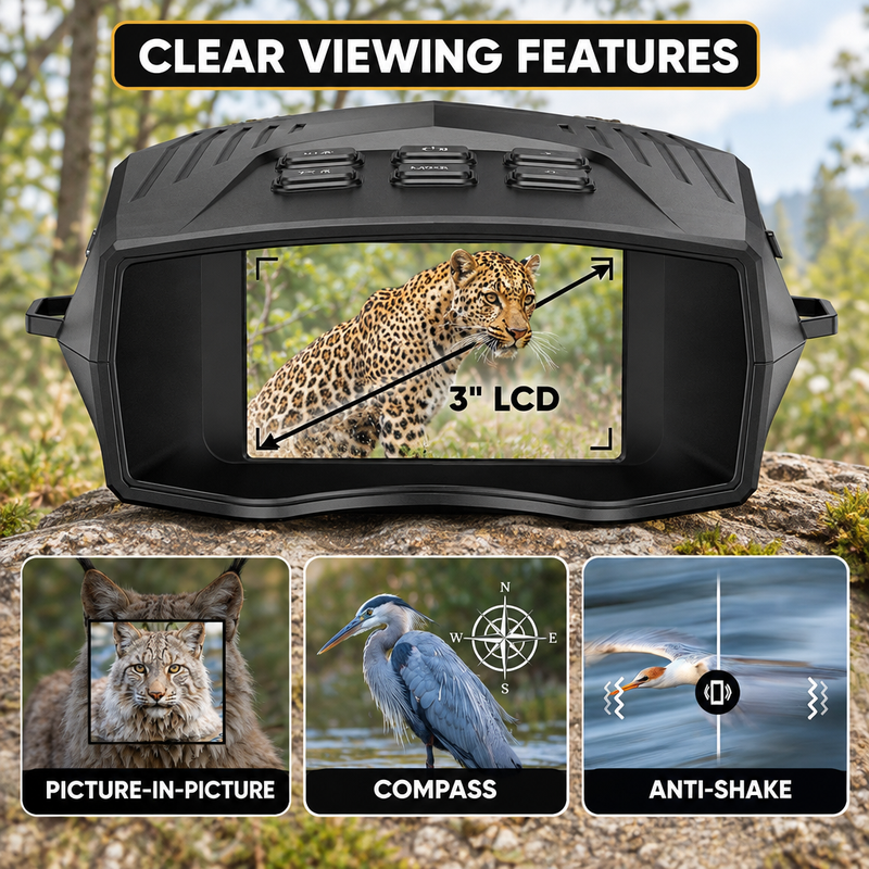 High-Powered Binoculars with Night Vision for Hunting, Bird Watching, and Travel - 7
