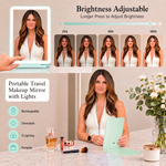 Portable LED Makeup Mirror – Rechargeable, Adjustable Brightness, Compact & Travel-Friendly - 7
