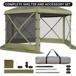 15x15 Pop-Up Gazebo Screen Tent – Large Outdoor Screen House with Mesh Walls & Carry Bag - 7