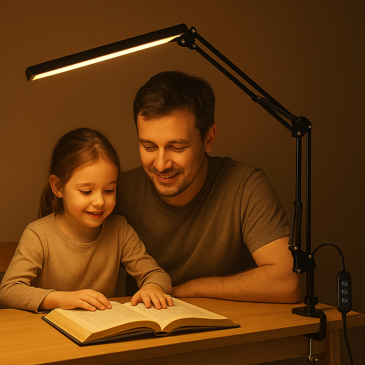 FlexiBright LED Clamp Desk Lamp – Ultra-Adjustable Swing Arm, 3 Color Modes, 10 Brightness Levels
