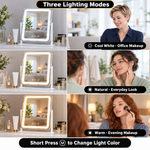 LED Vanity Mirror with Touch Dimming & Magnification - 7