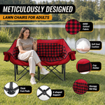Heated Camping Chair for Adult Outdoor Activities - Portable Folding Heated Chair with 3 Adjustable Heat Levels, Heating Backrest Cushion Support 264LBS for Patio Camping (Battery Not Included) - 7