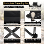 Outdoor 4-Piece Folding Chair and Table Set – Perfect for Camping and Picnics - 7