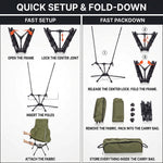 Ultra-Compact High Back Folding Camping Chair – Lightweight & Portable - 7